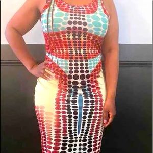 Bikini illusion dress. Midi